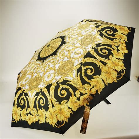 versace ombrello portatile marrone|Versace Umbrellas for Men .